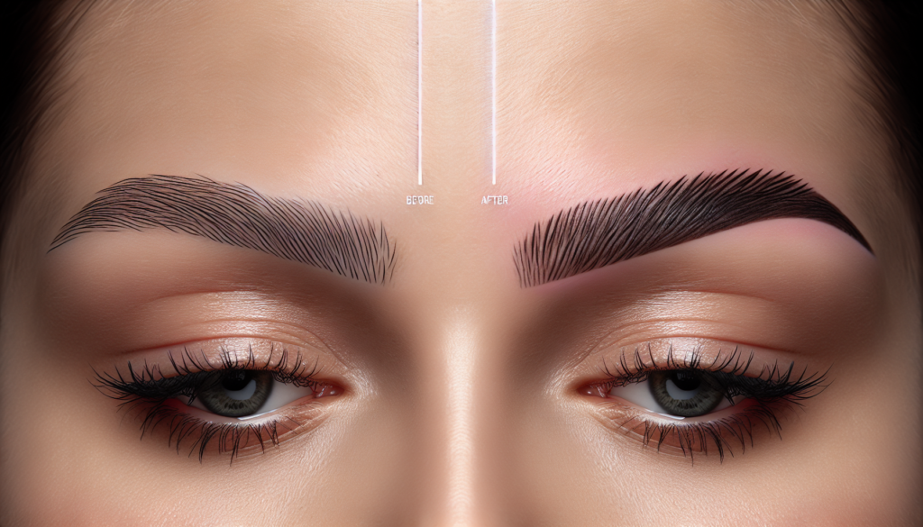 Microblading antes y después de la sesión